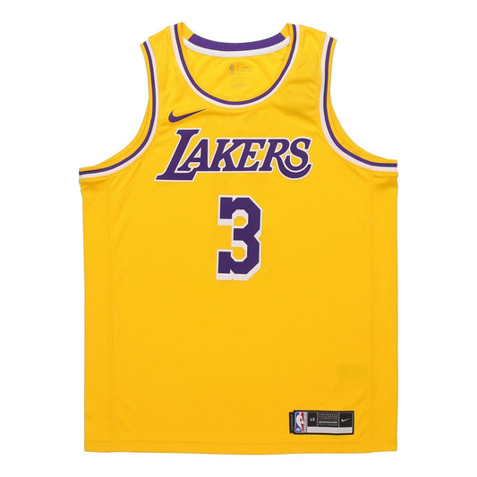 Nike NBA Los Angeles Lakers Anthony Davis SW Fan Edition Jersey | Yellow #3 | 2019/20 | CW3669-728