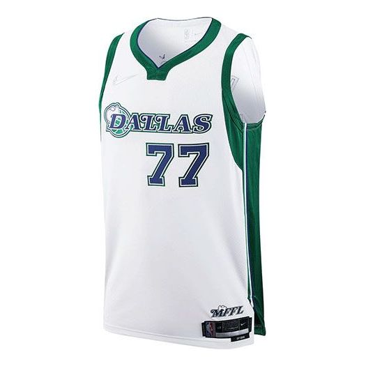 Nike x NBA Dallas Mavericks Luka Doncic #77 Swingman Jersey – White / Green (DB3628-100)