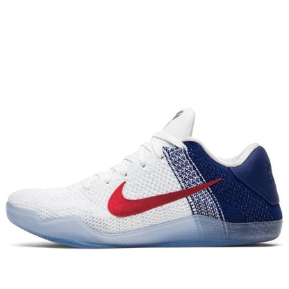 Nike Kobe 11 Elite Low 'USA' – White / University Red / Deep Royal Blue | 822675-184
