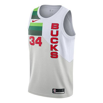 Nike NBA Authentic Jersey – Milwaukee Bucks Giannis Antetokounmpo #34 (2018/19 Earned Edition, White)