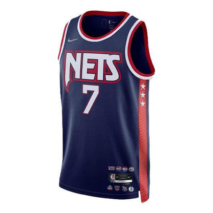 Nike NBA Kevin Durant #7 Brooklyn Nets 75th Anniversary Classic Edition Swingman Jersey – Navy Blue (DB4018-492)
