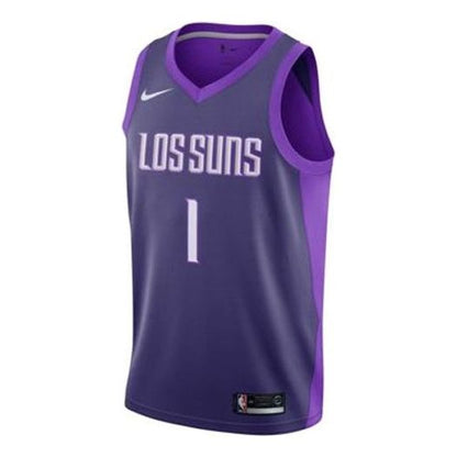 Nike NBA Phoenix Suns Devin Booker #1 'Los Suns' City Edition Swingman Jersey 'Purple' 912143-566