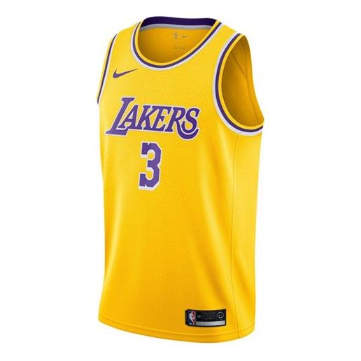 Nike NBA Los Angeles Lakers #3 Anthony Davis Swingman Fan Edition Jersey – Yellow | AA7099-742