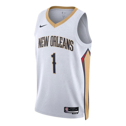Nike Dri-FIT Zion Williamson #1 New Orleans Pelicans Association Edition 2022/23 Swingman Jersey – White | DN2086-100