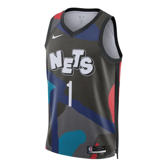 Nike x KAWS Dri-FIT NBA Brooklyn Nets Mikal Bridges City Edition Swingman Jersey | 2023/24 | DX8487-014
