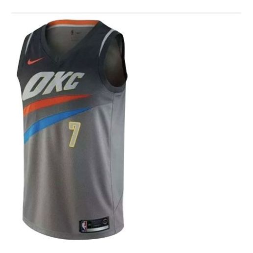 Nike NBA Carmelo Anthony Oklahoma City Thunder SW Fan Edition Jersey #7 – Gray (912134-042)