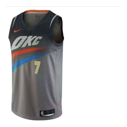 Nike NBA Carmelo Anthony Oklahoma City Thunder SW Fan Edition Jersey #7 – Gray (912134-042)