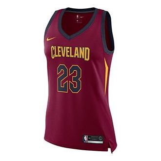 Nike NBA Women's Cleveland Cavaliers LeBron James #23 Icon Edition Swingman Jersey – Wine / Gold / Black (867018-677)