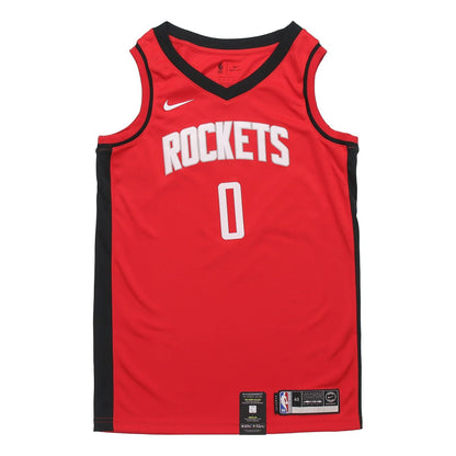 Nike NBA Houston Rockets Russell Westbrook #0 Away Swingman Jersey – Red | BV7992-662