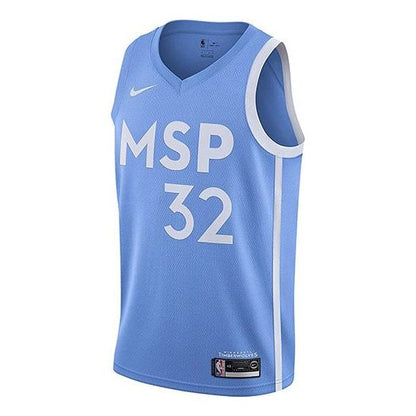 Nike NBA Minnesota Timberwolves City Edition Swingman Jersey – #32 – Sky Blue | Style AV4654-449