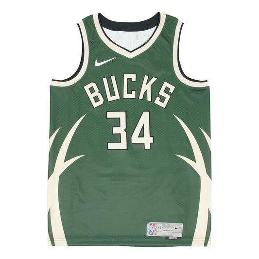 Nike NBA Retro Basketball Jersey/Vest SW Fan Edition Milwaukee Bucks Alphabet 34 Green Army green CN9939-323