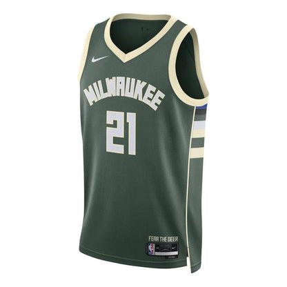 Nike Dri-FIT NBA Milwaukee Bucks Jrue Holiday Icon Edition Swingman Jersey | Green #21 | 2022/23 | DN2012-326
