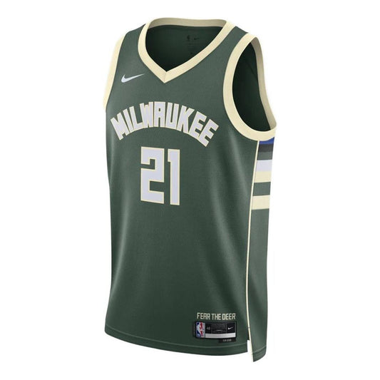 Nike Dri-FIT NBA Milwaukee Bucks Jrue Holiday Icon Edition Swingman Jersey | Green #21 | 2022/23 | DN2012-326
