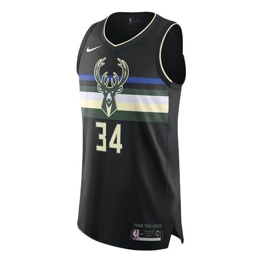 Nike NBA Authentic Jersey – Milwaukee Bucks Giannis Antetokounmpo | Statement Edition Black (AT9852-010)