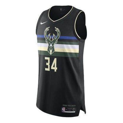 Nike NBA Authentic Jersey – Milwaukee Bucks Giannis Antetokounmpo | Statement Edition Black (AT9852-010)