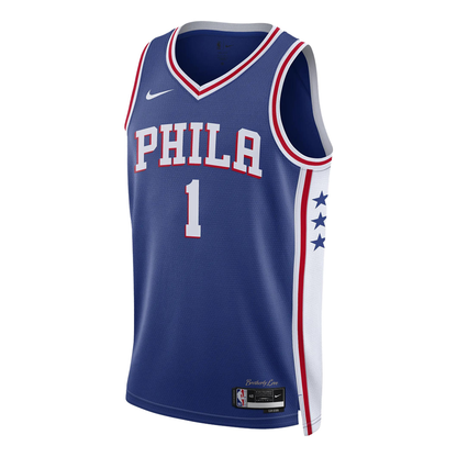 Nike x NBA Philadelphia 76ers James Harden #1 Icon Edition Swingman Jersey 'Royal Blue' DN2018-405