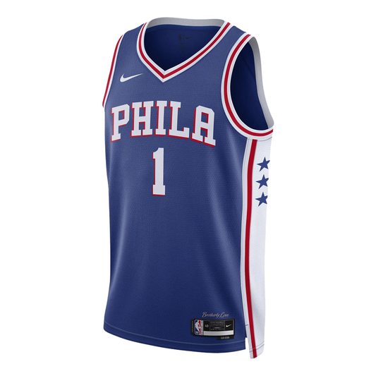 Nike x NBA Philadelphia 76ers James Harden #1 Icon Edition Swingman Jersey 'Royal Blue' DN2018-405