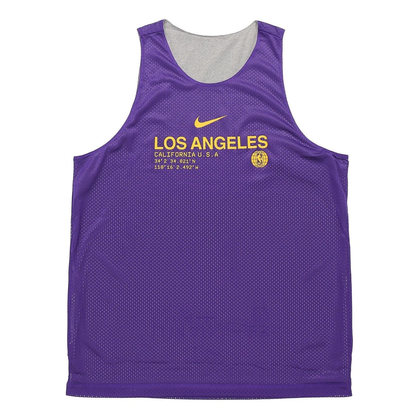 Nike NBA Los Angeles Lakers Reversible Basketball Jersey – Gray/Purple (CN0717-504)