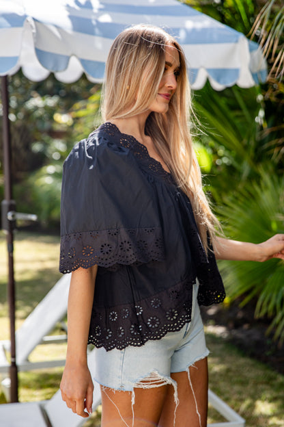 Sweet Daisy Eyelet Blouse