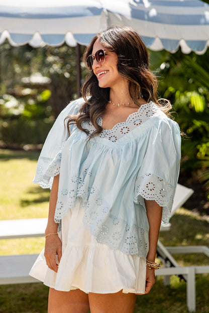 Sweet Daisy Eyelet Blouse