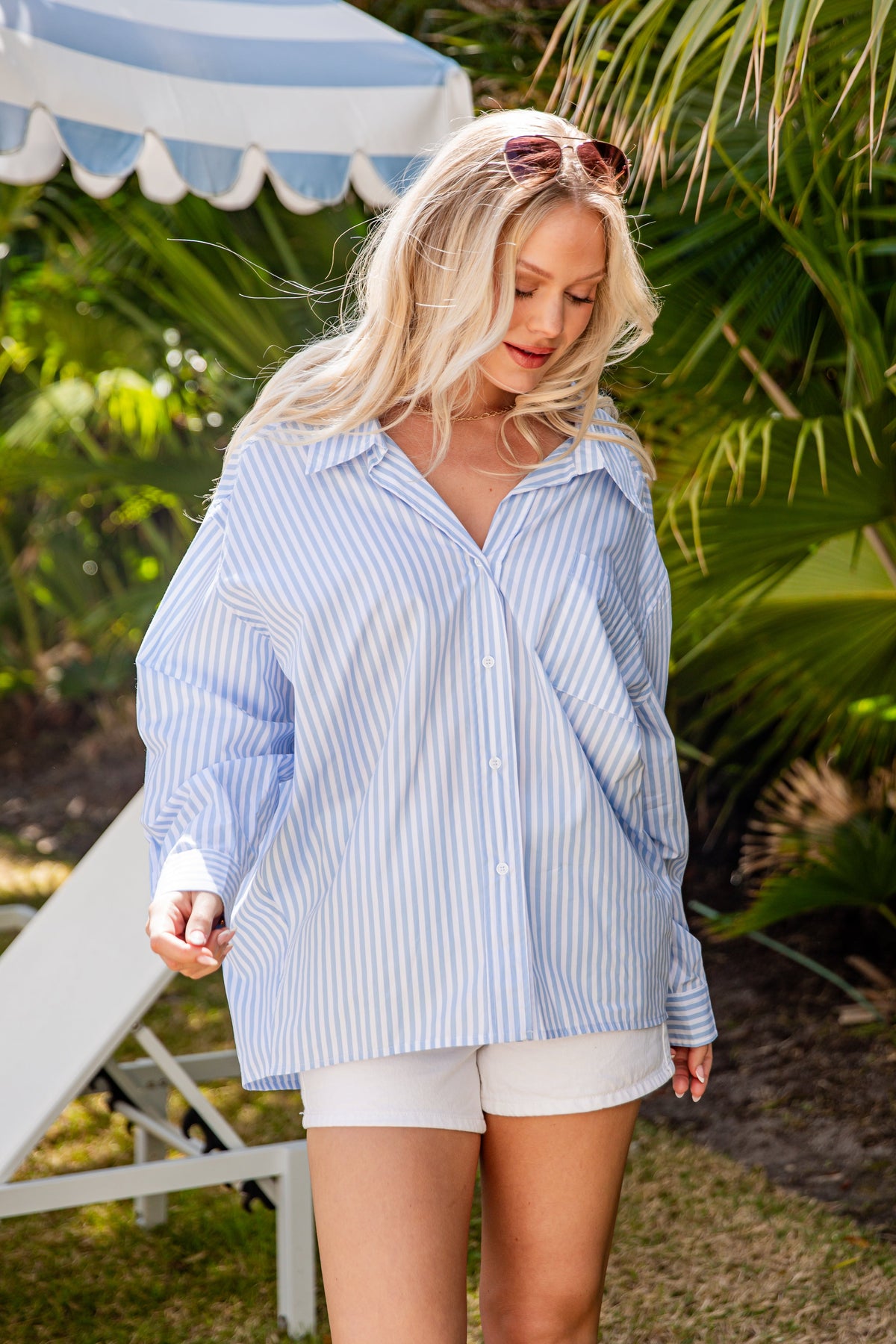 Looks Good On You Striped Button Up Blouse