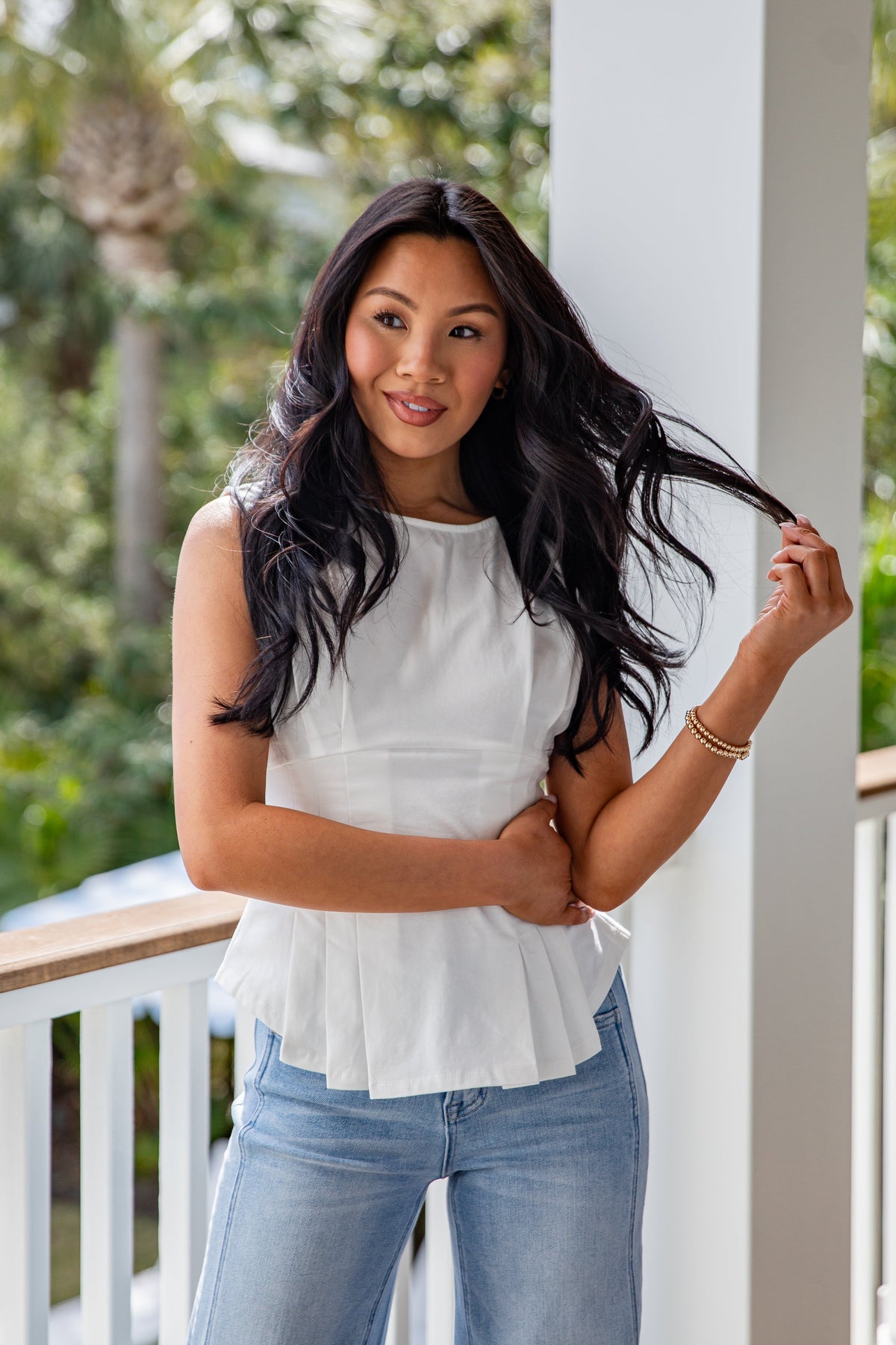 Sleek Statement Peplum Tank Top