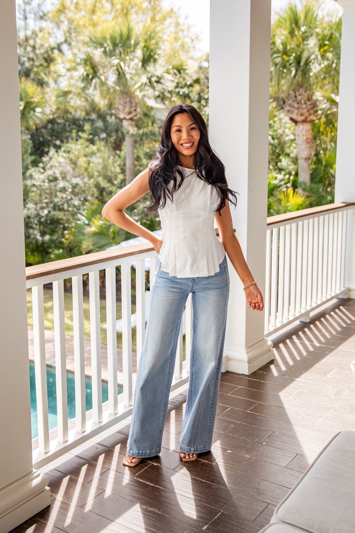 Sleek Statement Peplum Tank Top