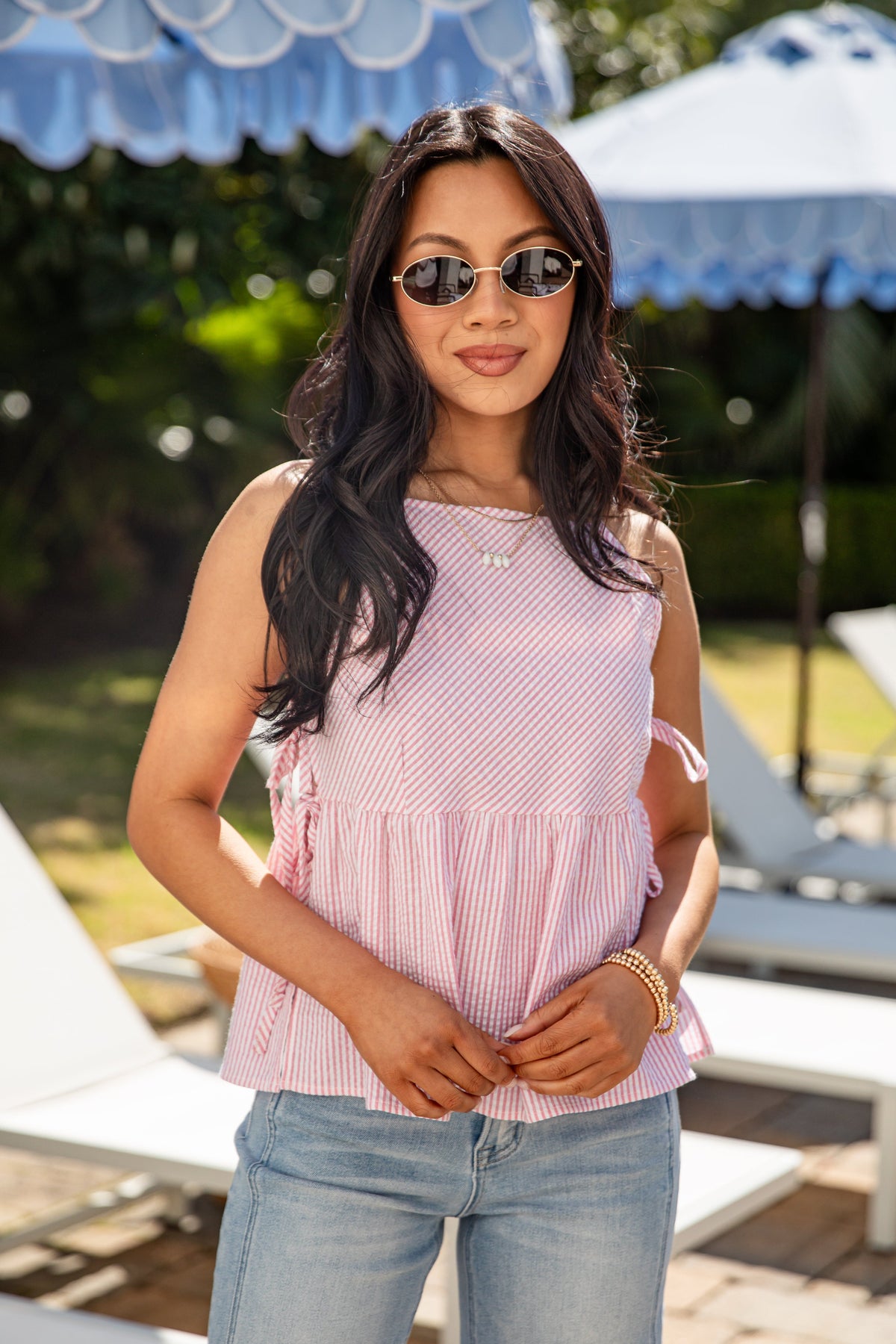Picnic Charm Gingham Tie Tank Top - DU Deal