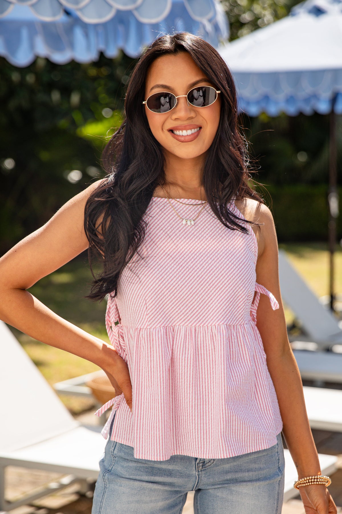 Picnic Charm Gingham Tie Tank Top - DU Deal