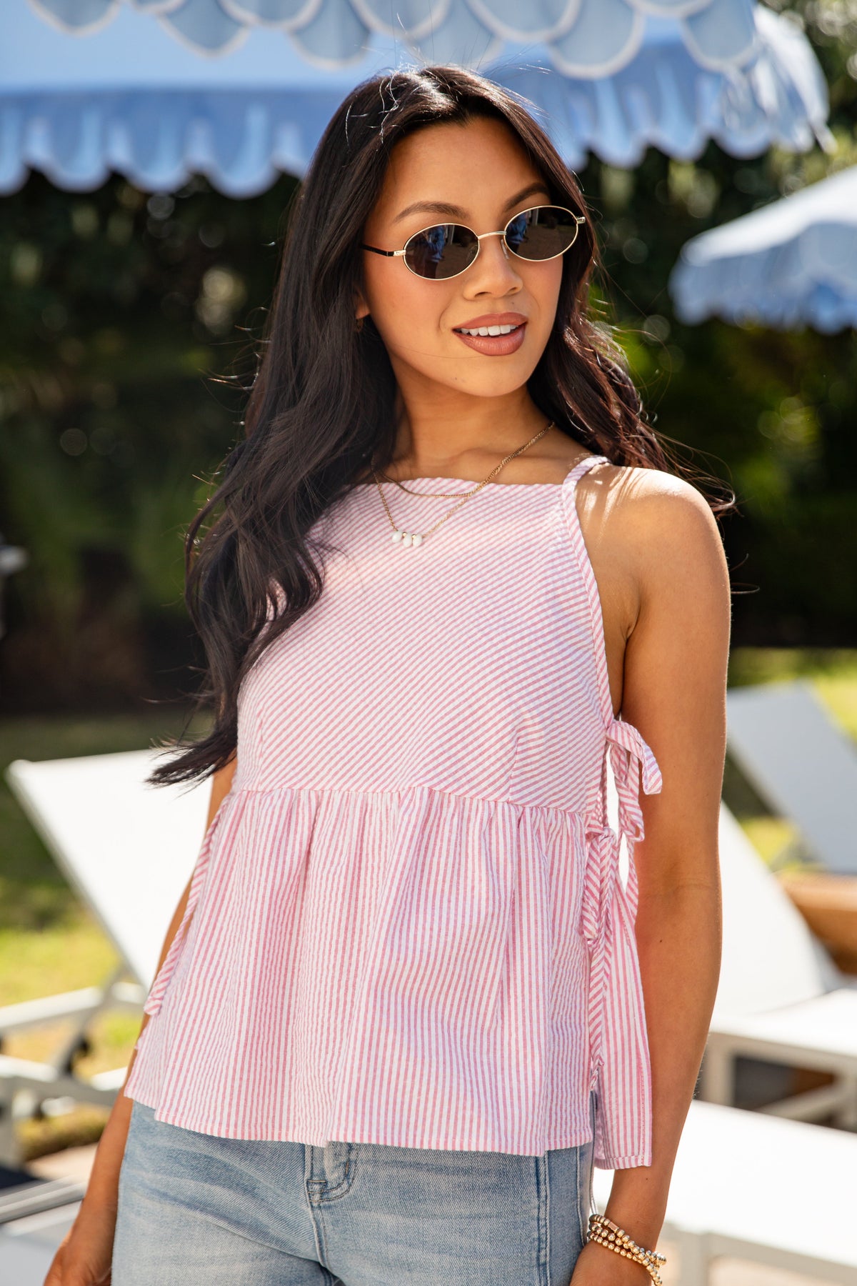 Picnic Charm Gingham Tie Tank Top - DU Deal